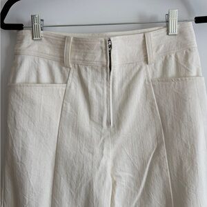Cream High-Waisted Pants